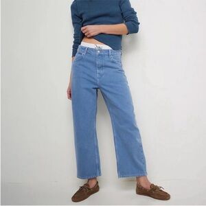 Free People We the free deep trance boyfriend jeans ocean 28 NWOT